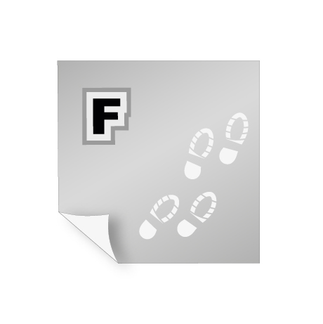 Fußbodenaufkleber
