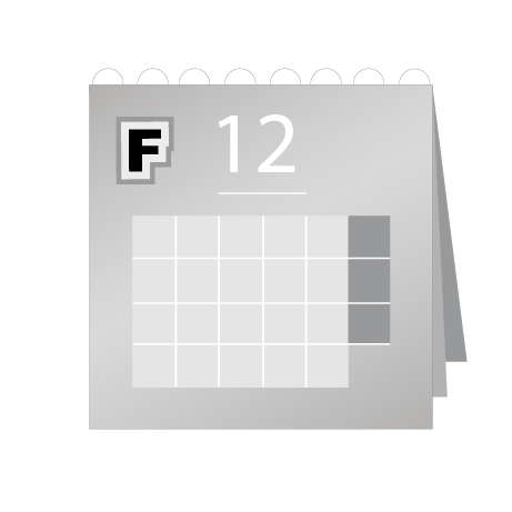 12 Blatt Wandkalender mit Deckblatt