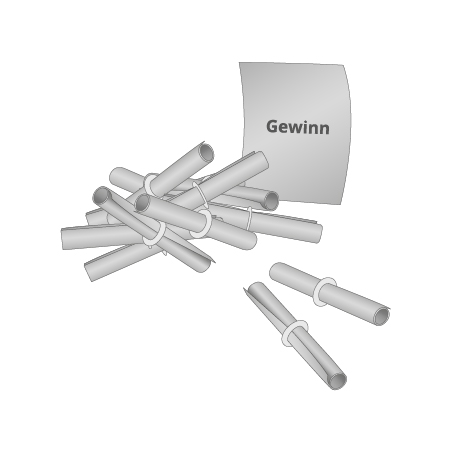 Röllchenlose einfarbig Gewinnnummern