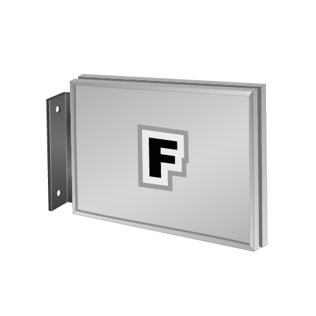 Fahnenschild | System Karlsruhe | DIN A4 quer