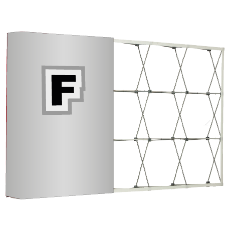 Textilfaltwand | 2 x 3 Felder gerade | einseitig bedruckt