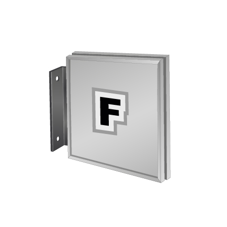 Fahnenschild | System Karlsruhe | 21 cm x 21 cm