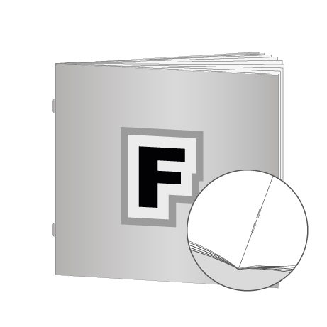 Broschüren Drahtheftung Quadrat